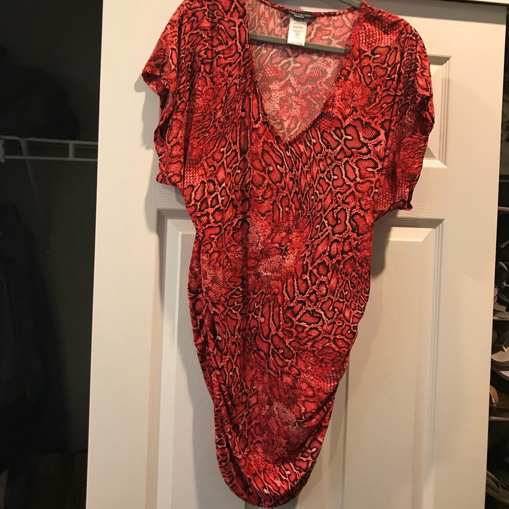 Snake skin pink dress